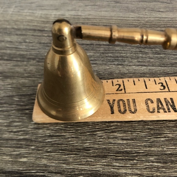 Vtg Brass and Wood Candle Snuffer - Picture 14 of 16